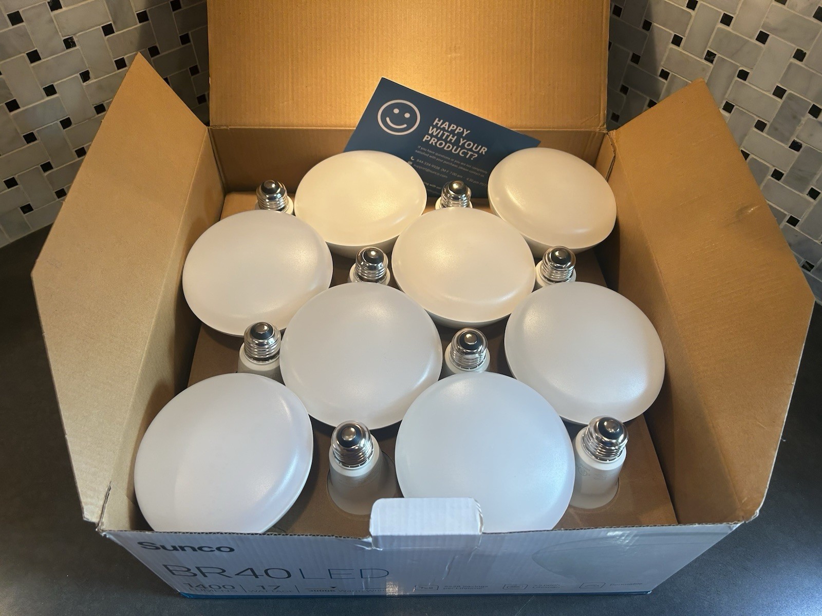 NOB 16 Pack BR40 LED Bulb 17W=100W Dimmable 3000K Warm White 1400lm Flood Light gallery