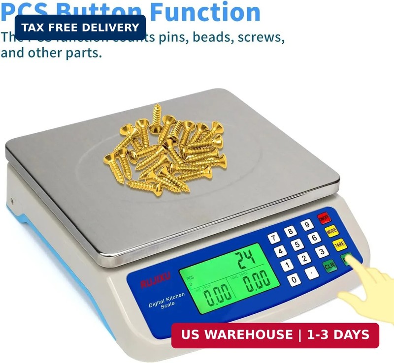 Large Digital Kitchen Scale 30KG Commercial Food Scale 66LB for Baking Bread Mea gallery