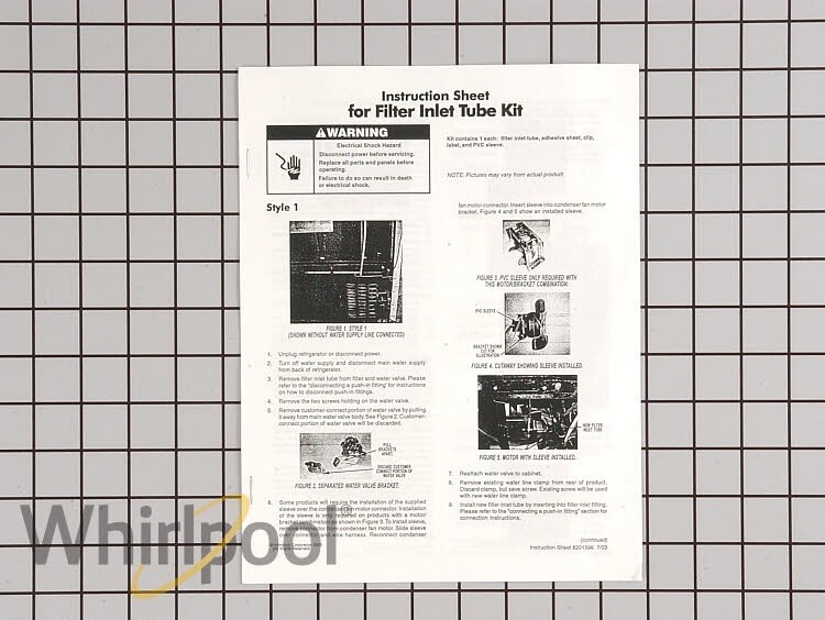 New Factory Original Whirlpool Refrigerator Water Tubing 8201597 gallery