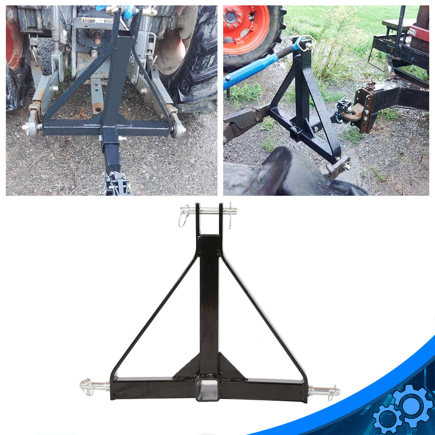 3 Point 2 Receiver Trailer Hitch Category One Tractor Tow Hitch Drawbar Adapter gallery
