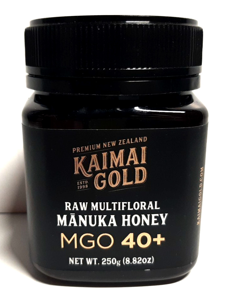 KAIMAI GOLD MANUKA HONEY RAW MULTIFLORAL 40+ MGO 250g 8.82oz Non GMO New Zealand gallery