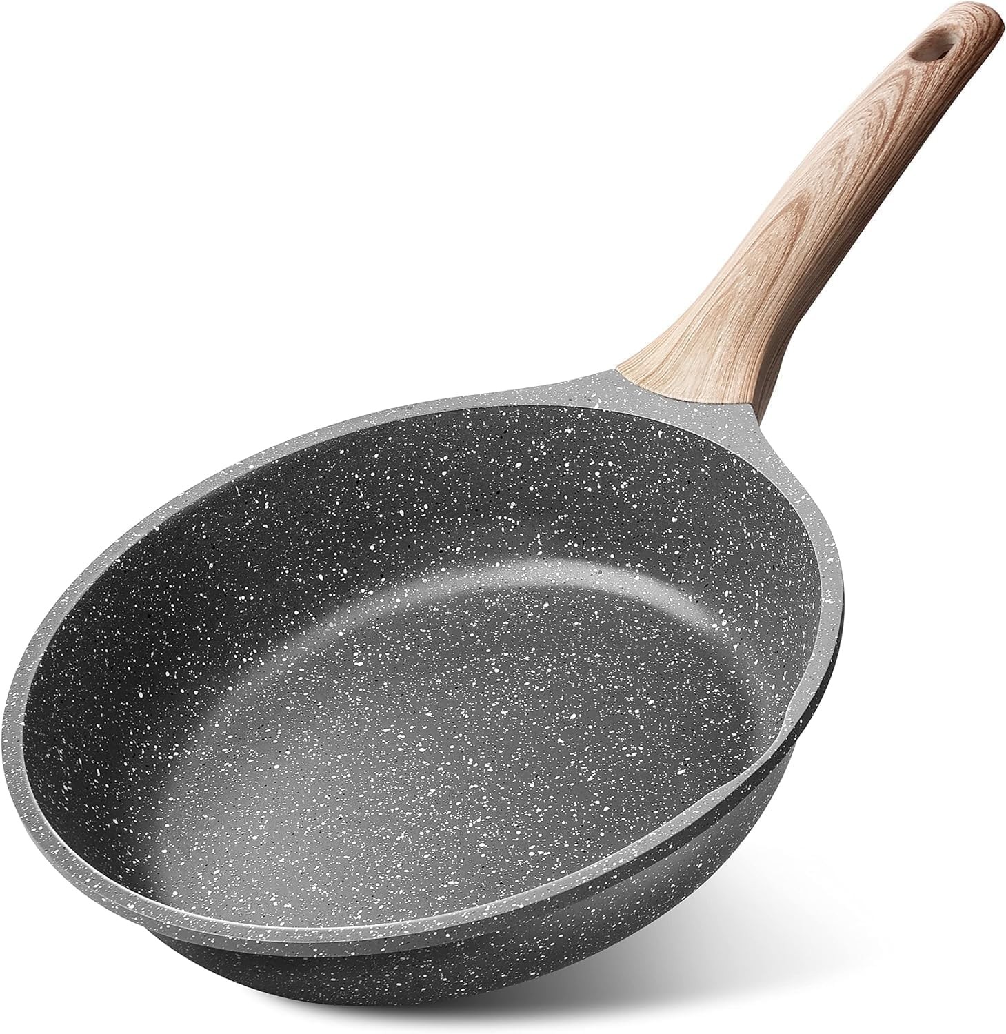 8 Inch Gray Granite Non Stick Frying Pan Induction Compatible gallery