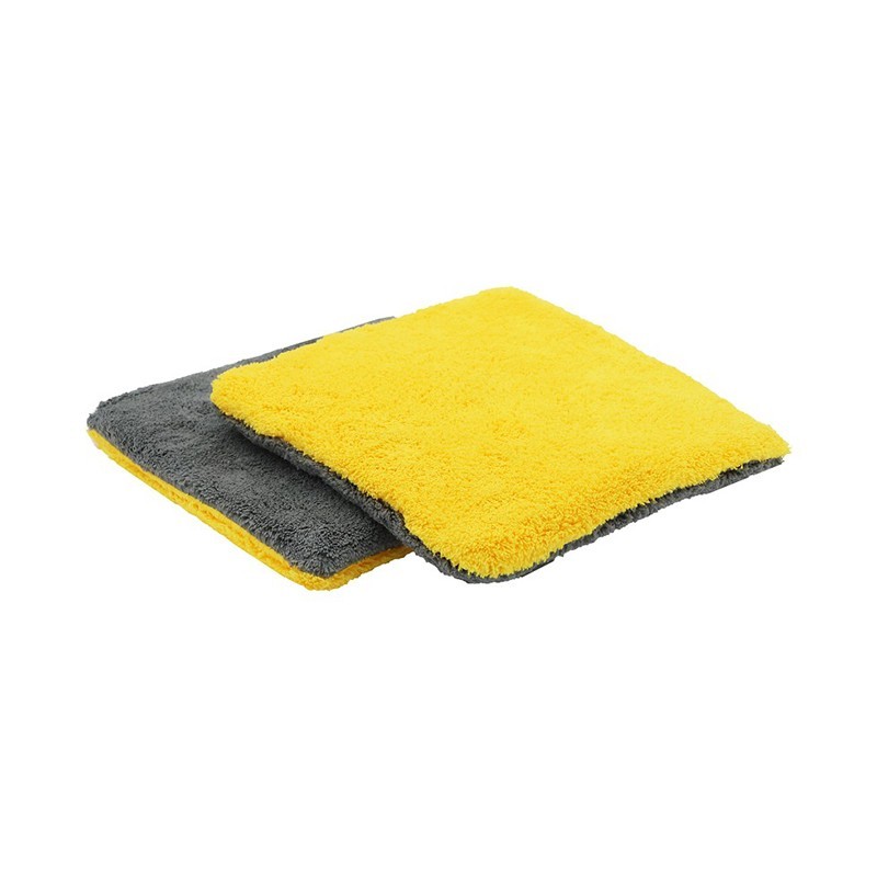 CarCarez Flat Out Microfiber Car Wash Pad - Pack of 4, Yellow/Gray gallery