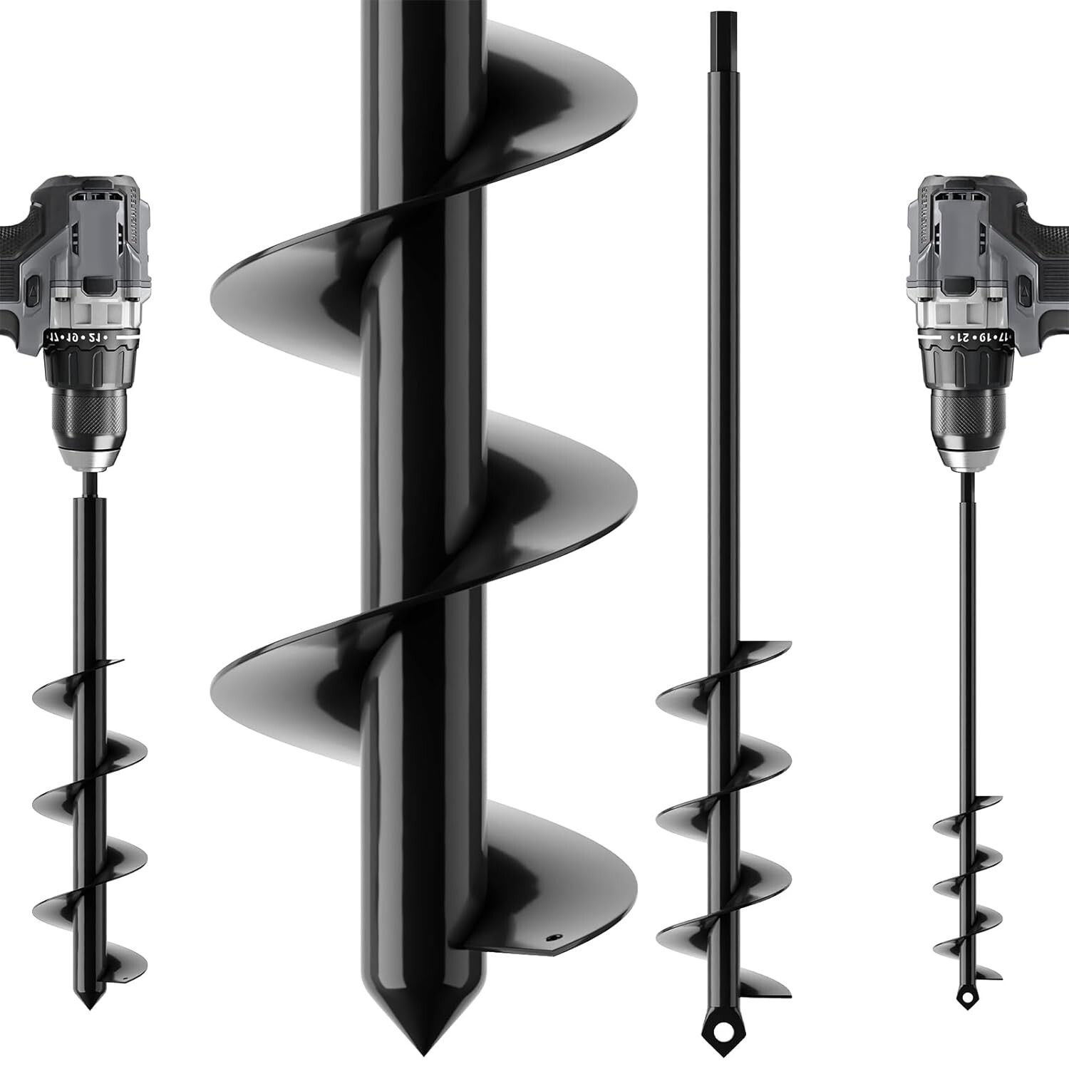 Garden Auger Drill Bit for Planting Flower Bulb Hole for 3/8"Hex Drive Drill gallery