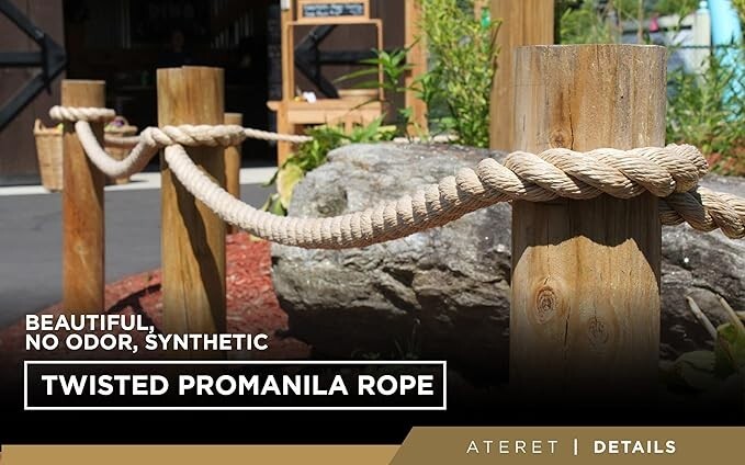 ATERET Twisted 3-Strand TAN Polypropylene Rope Monofilament ALL SIZES gallery