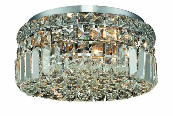 New Elegant Lighting 2030F12C Maxime Collection Flush Mount Light Chrome gallery