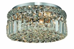 New Elegant Lighting 2030F12C Maxime Collection Flush Mount Light Chrome