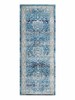 Machine Woven Cross Weave Polyester 2'6'x9'10' Runner Area Rug Oriental Blue BBH gallery