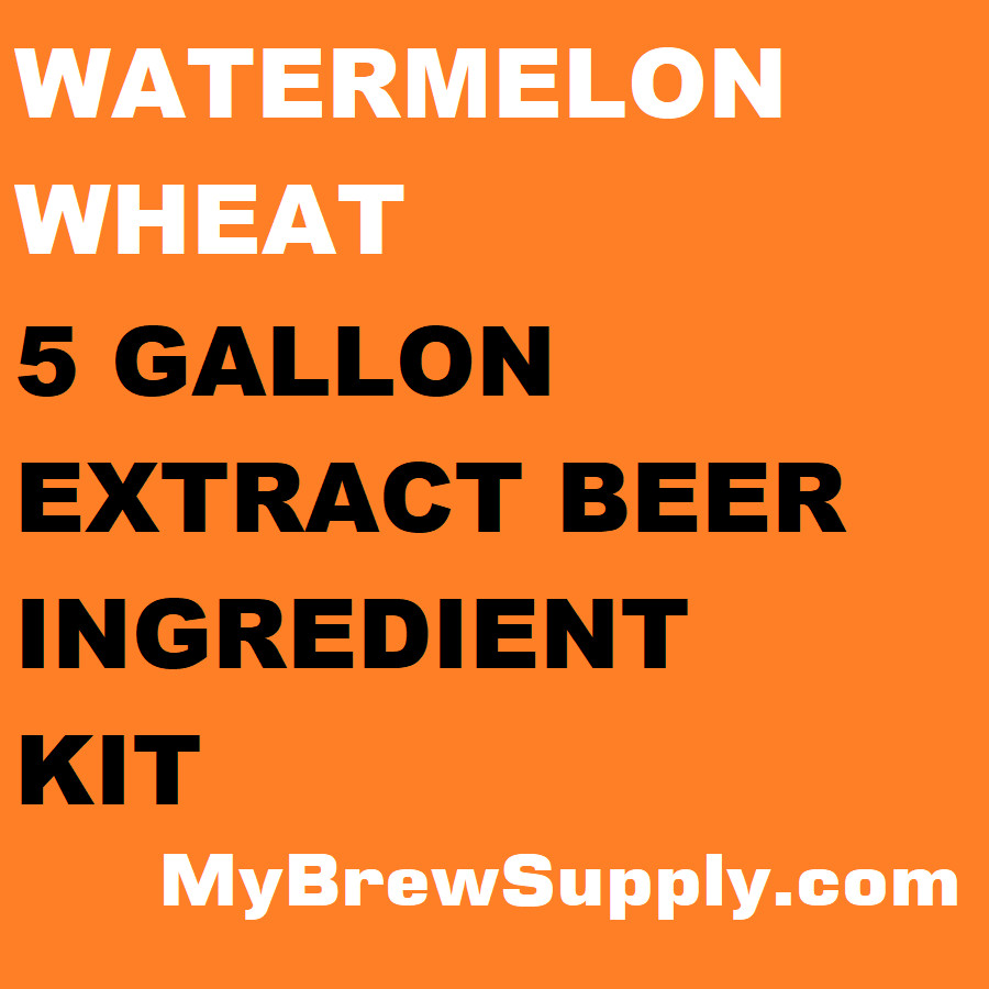 Watermelon Wheat Homebrew 5 Gal Beer Extract Ingredient Kit -My Brew Supply gallery