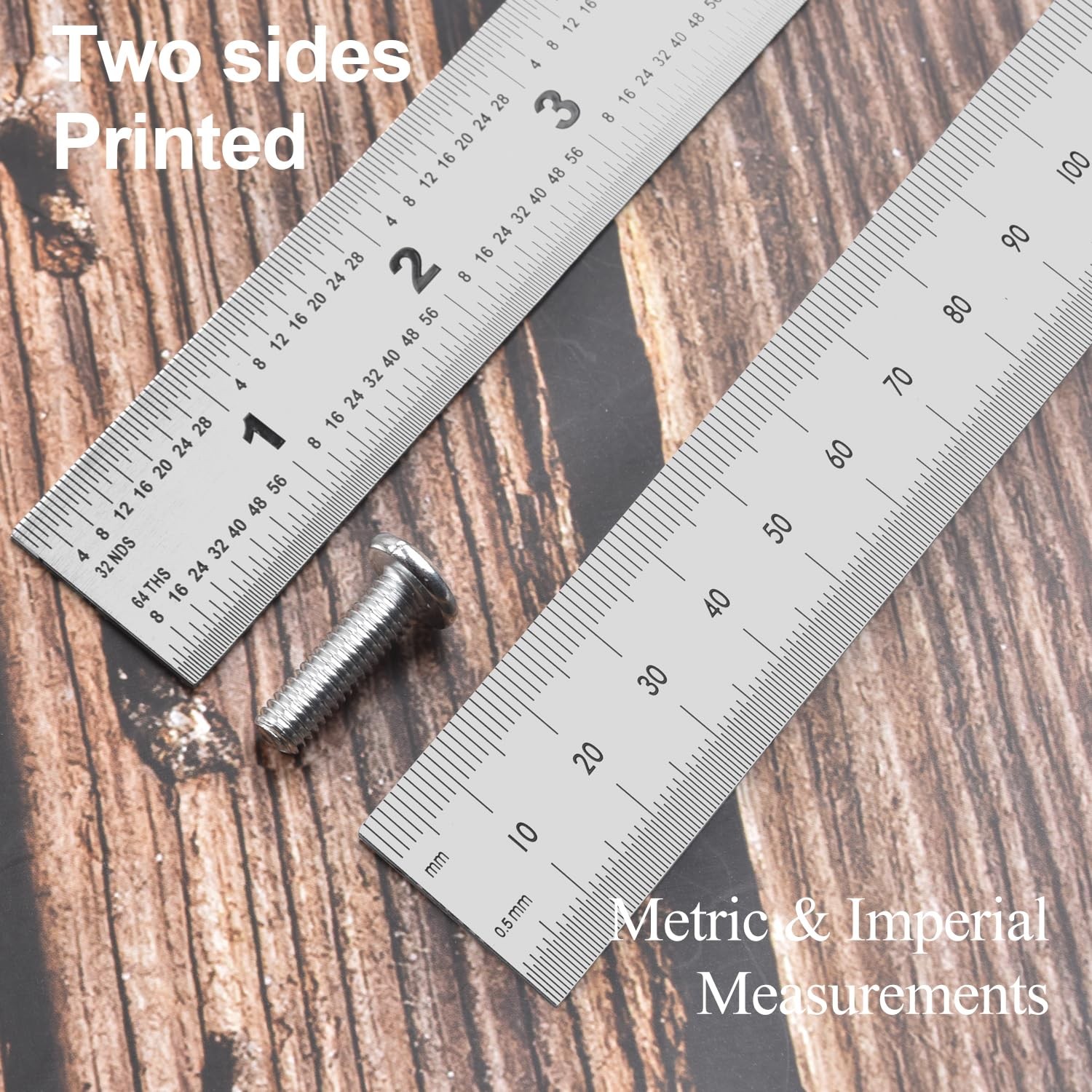 6 Inch Machinist Ruler, 4-Pack Stainless Steel Precision Scale Ruler with Inc... gallery