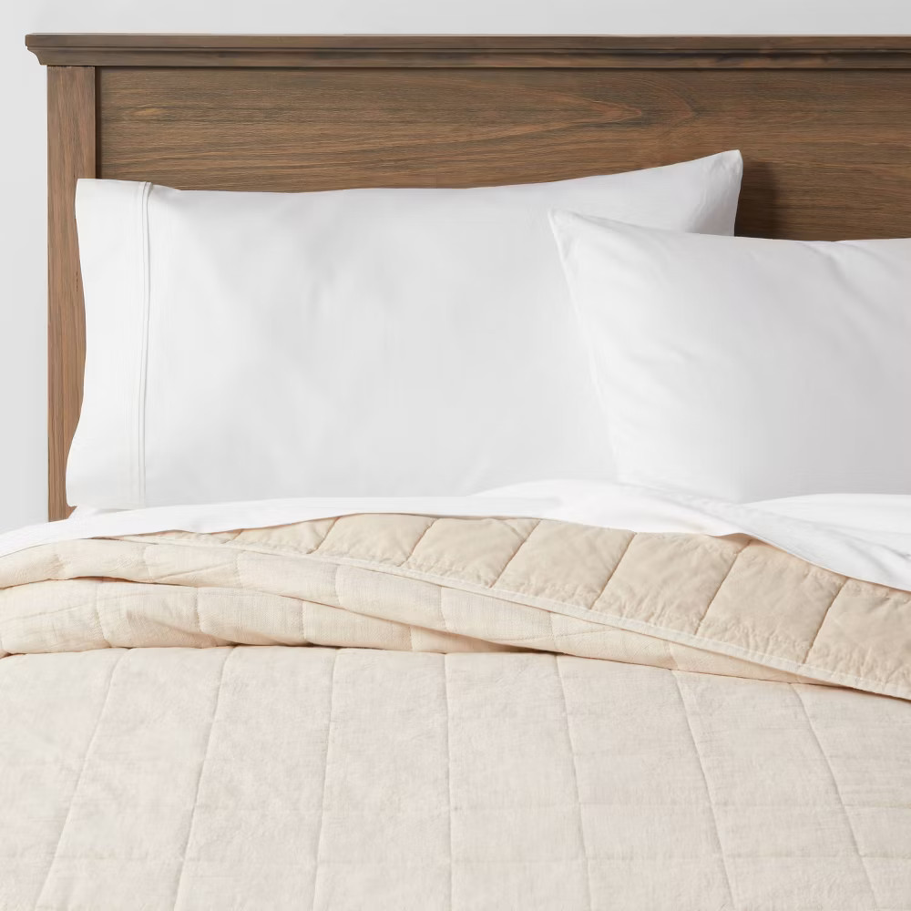Threshold Quilt Cotton/Linen Blend Space Dyed Subtle Stitch gallery