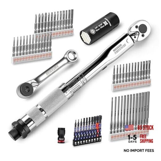 66Pcs 1/4 In. Drive Click Torque Wrench Set, 35-200In.Lb 72 GX-TW0104FS66-US gallery