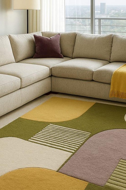 Designer Rug | Irregular Rug | Wool area Rugs | Living Room Rug | Tufted A226 gallery