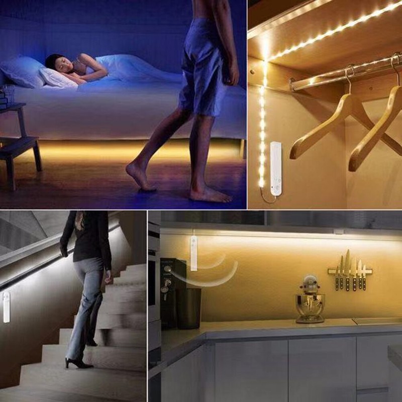 USB Battery Powered 5V COB LED Strip Light PIR Motion Sensor Flexible LED 320Led gallery