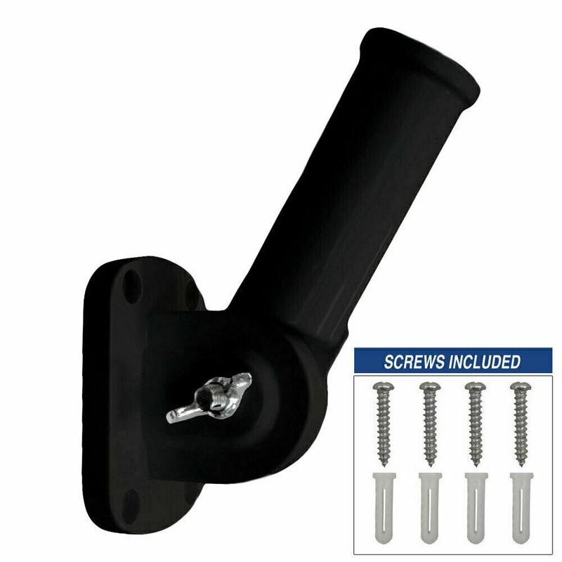 Adjustable Flag Pole Bracket Black Aluminum Wall Mounted FlagPole Bracket gallery
