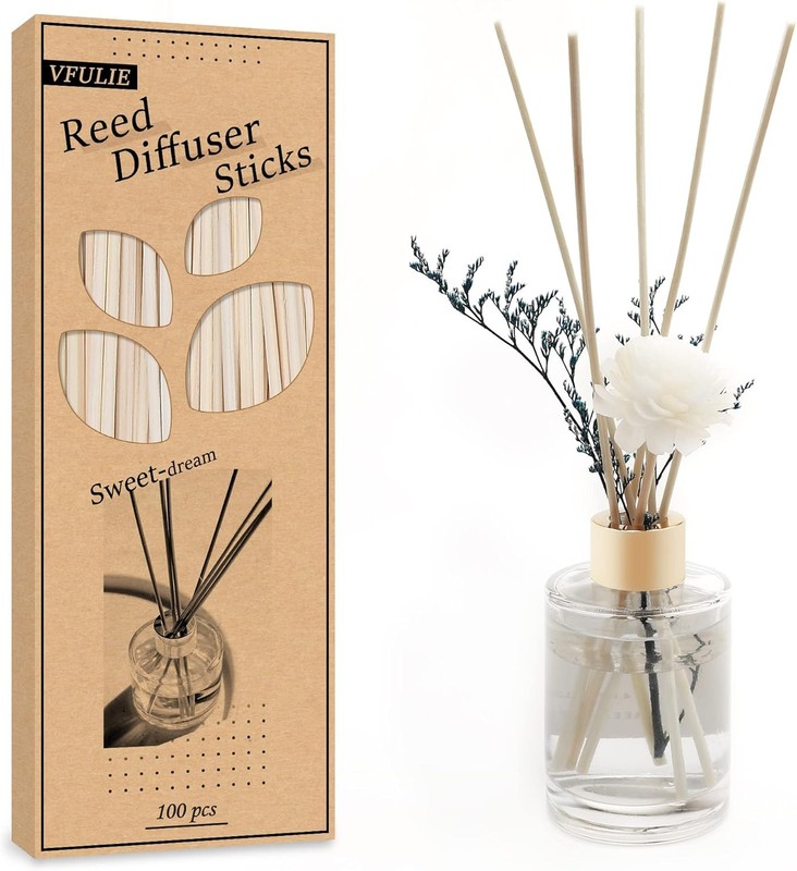 100pcs 10" Reed Diffuser Sticks Natural Rattan Wood for Essential Oil Aroma gallery