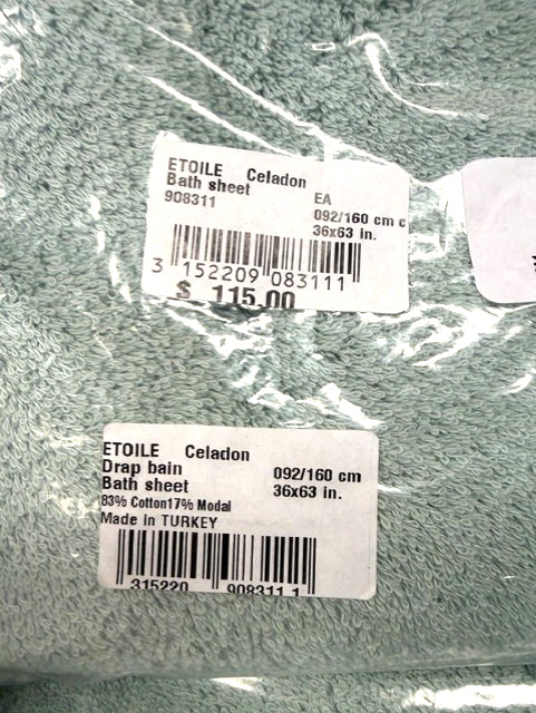 Etoile celedon Bath sheets/Hand Towels/Washcloth set luxury plus terrycloth YD gallery