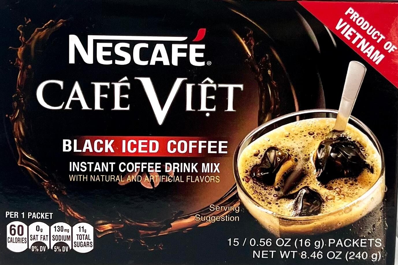 Nescafe Cafe Viet Instant Iced Black Coffee Mix 15 Sachets x 16g~Exp7/07/2024 gallery