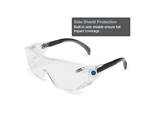 Clear Safety Goggles Glasses Work Lab Outdoor Eye Protection US Cover2 3/Pair gallery