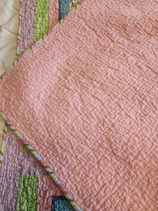 Crib Patchwork Quilted Cotton Animal Theme Pink Green Purple 3 ft x 5 ft gallery