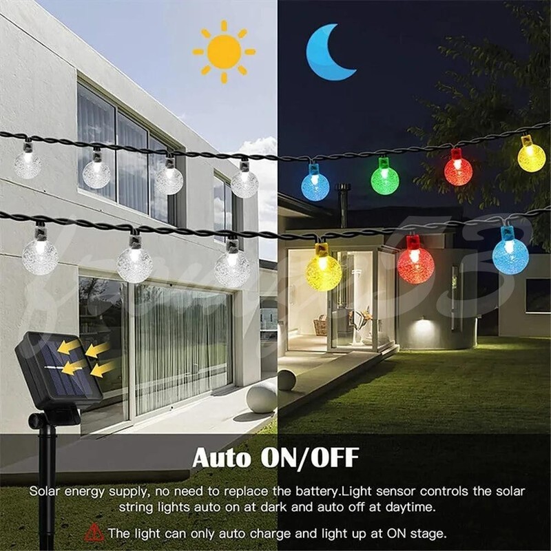 23Ft 50 LED Outdoor Solar Powered String Lights for Patio Yard Porch Party Decor gallery