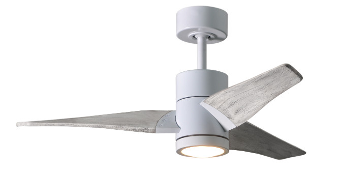 Matthews Fan Company Super Janet Ceiling Fan Gloss White 42" Barnwood Blades gallery