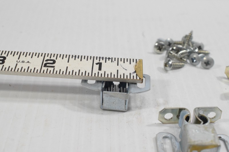 CABINET LATCH ZINC METAL STRIKE CATCHES SCREWS SET ENOUGH FOR TWO CABINET DOORS gallery
