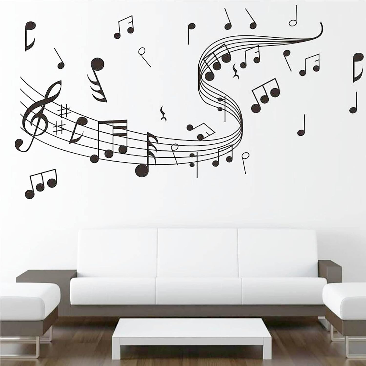 Music Wall Art, Notes Notation Sticker Decals, Home Removable Vinyl Mural Decor gallery