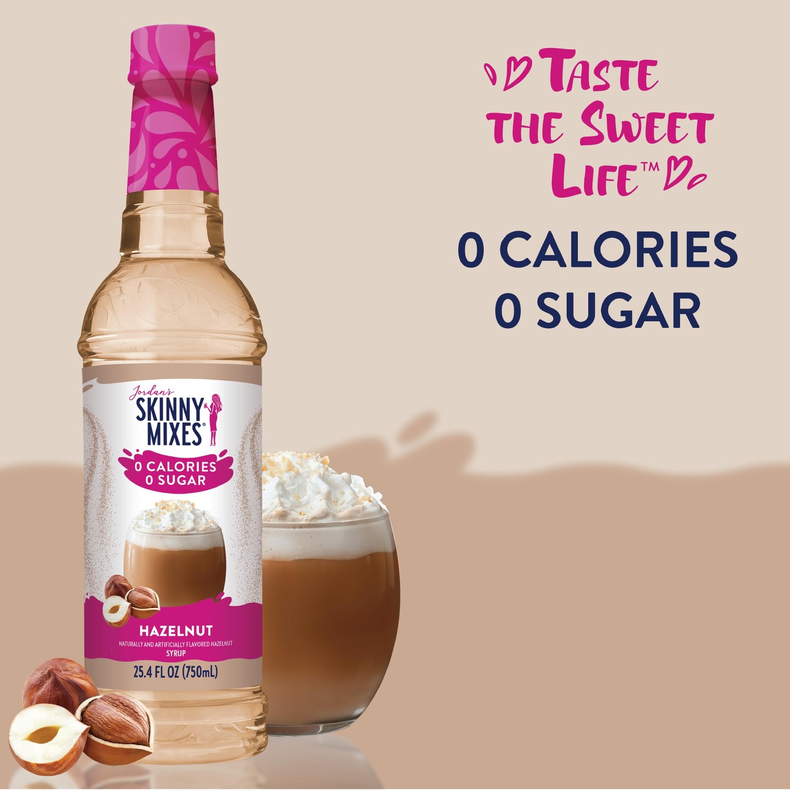 Sugar-Free Hazelnut Coffee Syrup - Zero Calorie Flavoring Mix 2 Pack gallery