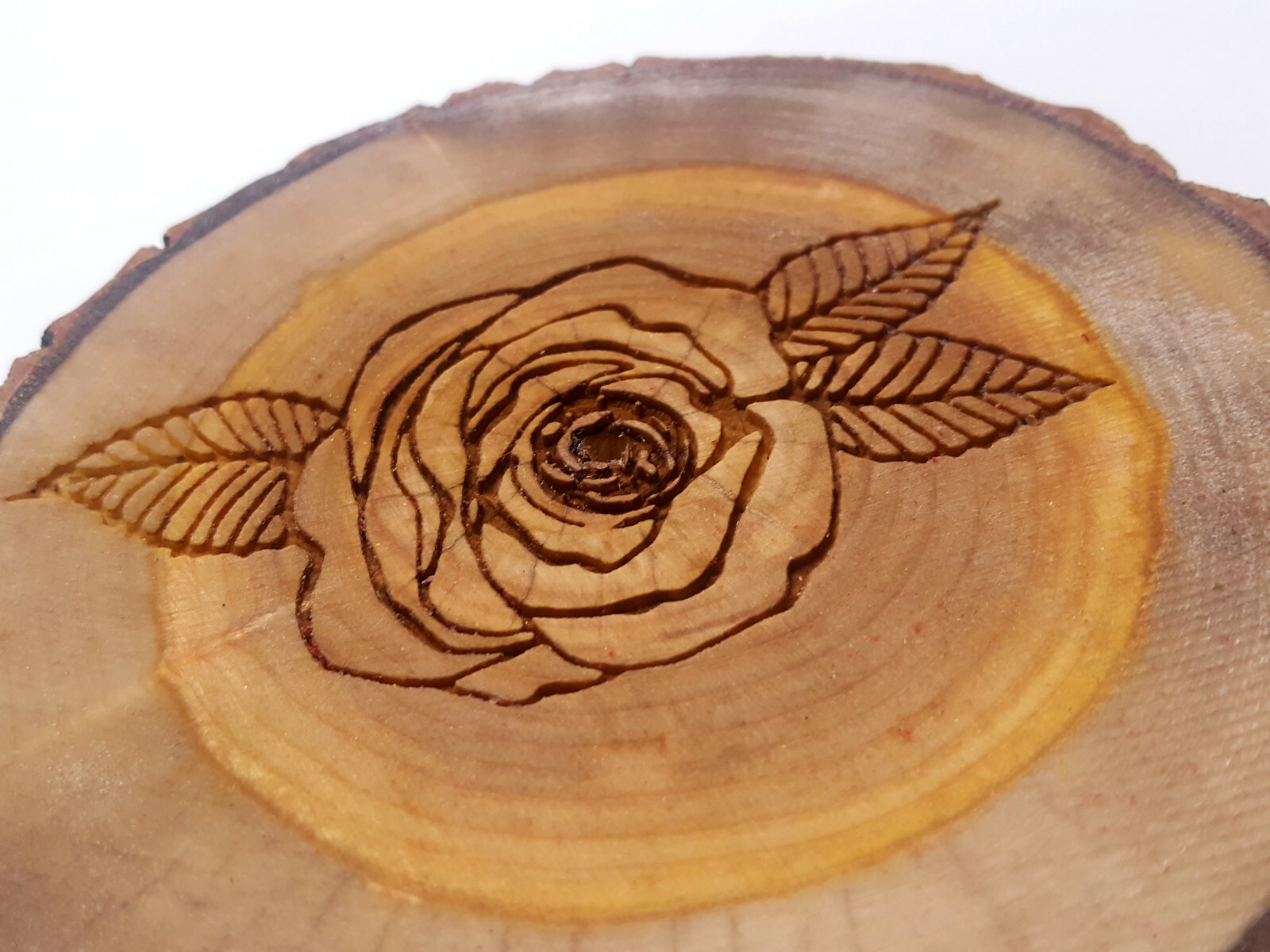 Rose Design Wooden Incense Holder, Handmade Incense Stick Burner, Ash Catcher gallery