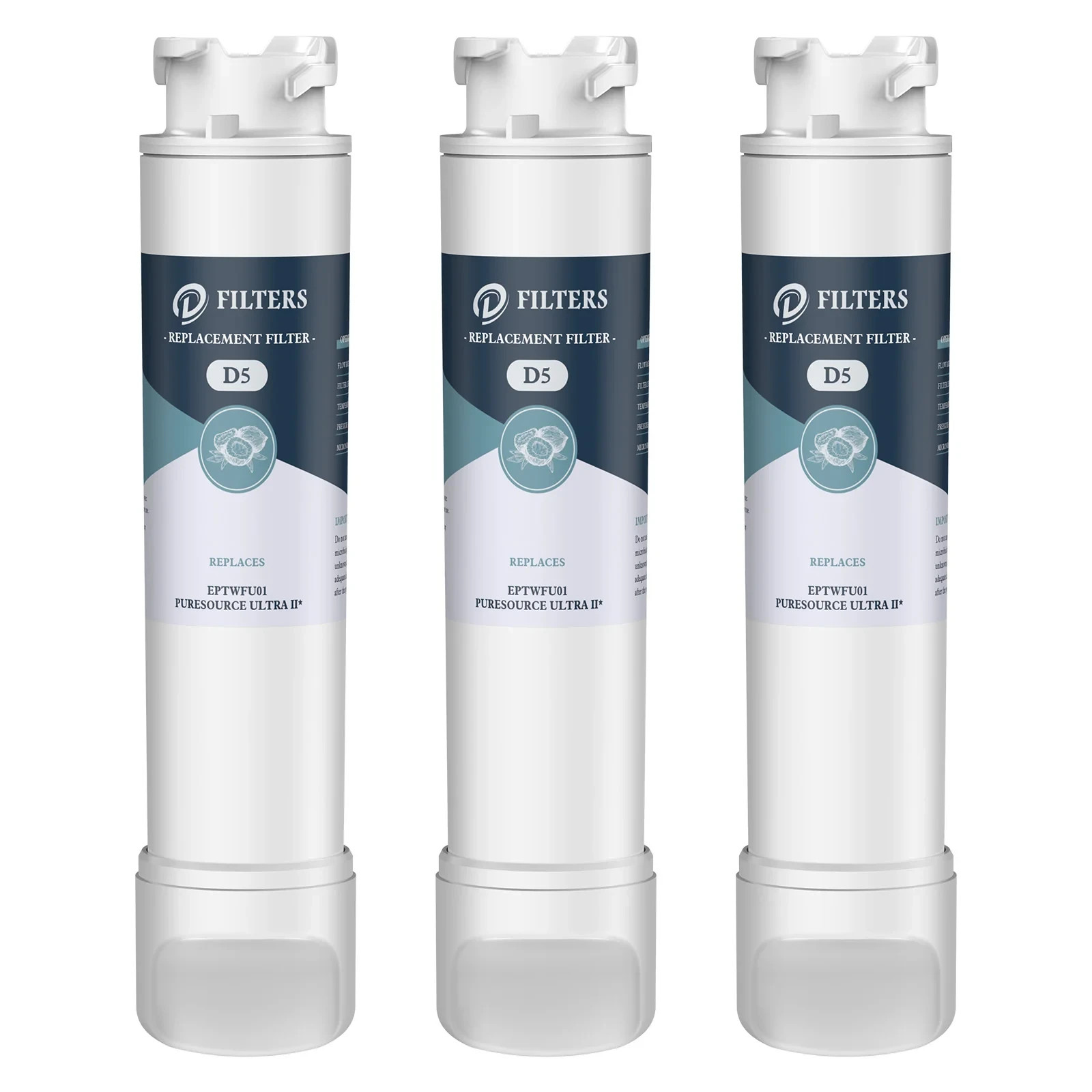 3 PACK NEW Frigidaire EPTWFU01 Pure Source Ultra II Refrigerator Water Filter gallery