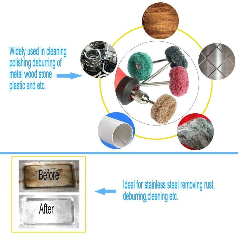 80x Abrasive Metal Polishing Buffing Wheel Burr Kit Set for Dremel Rotary Tool gallery