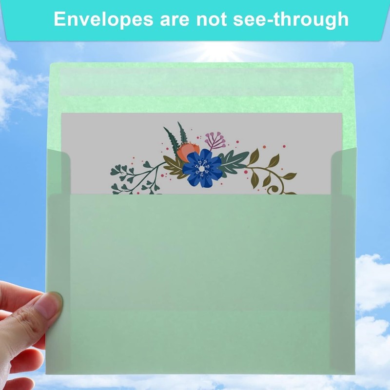 50 Pack Colored Envelopes, 5x7 Envelopes, Card Envelopes A7 Envelopes or 50 Pink gallery