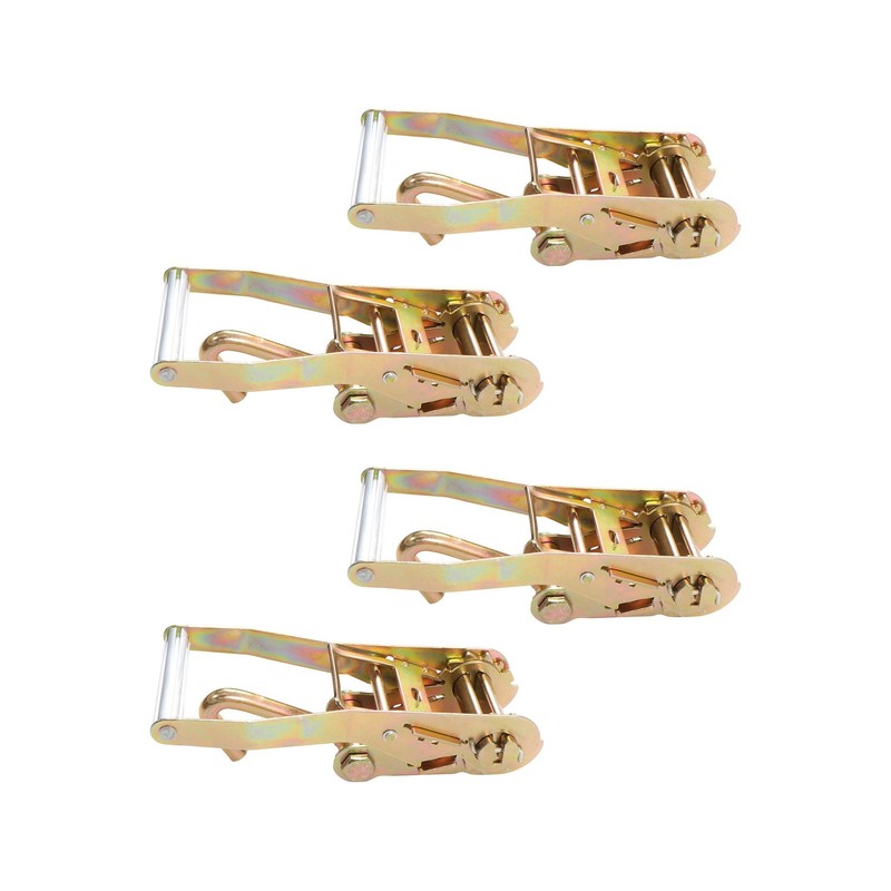 1000 Lbs Work Load Capacity 2 Inch Ratchet Tie Down with J-Hook Pack of 4 gallery