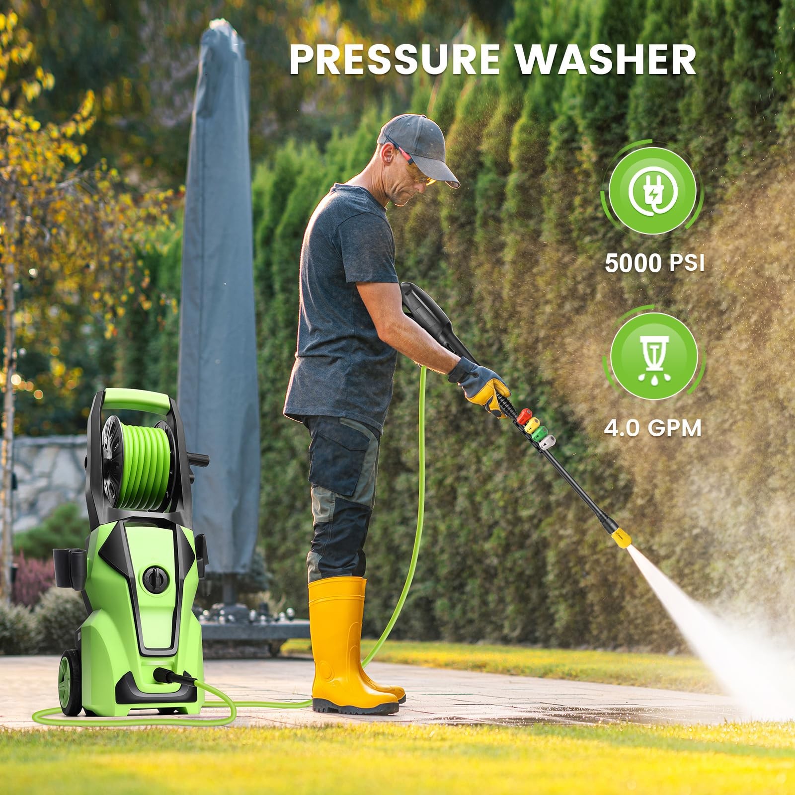 Pressure Washer 5000 PSI Adjustable Pressure, Power Cleaners Powered with 33f... gallery