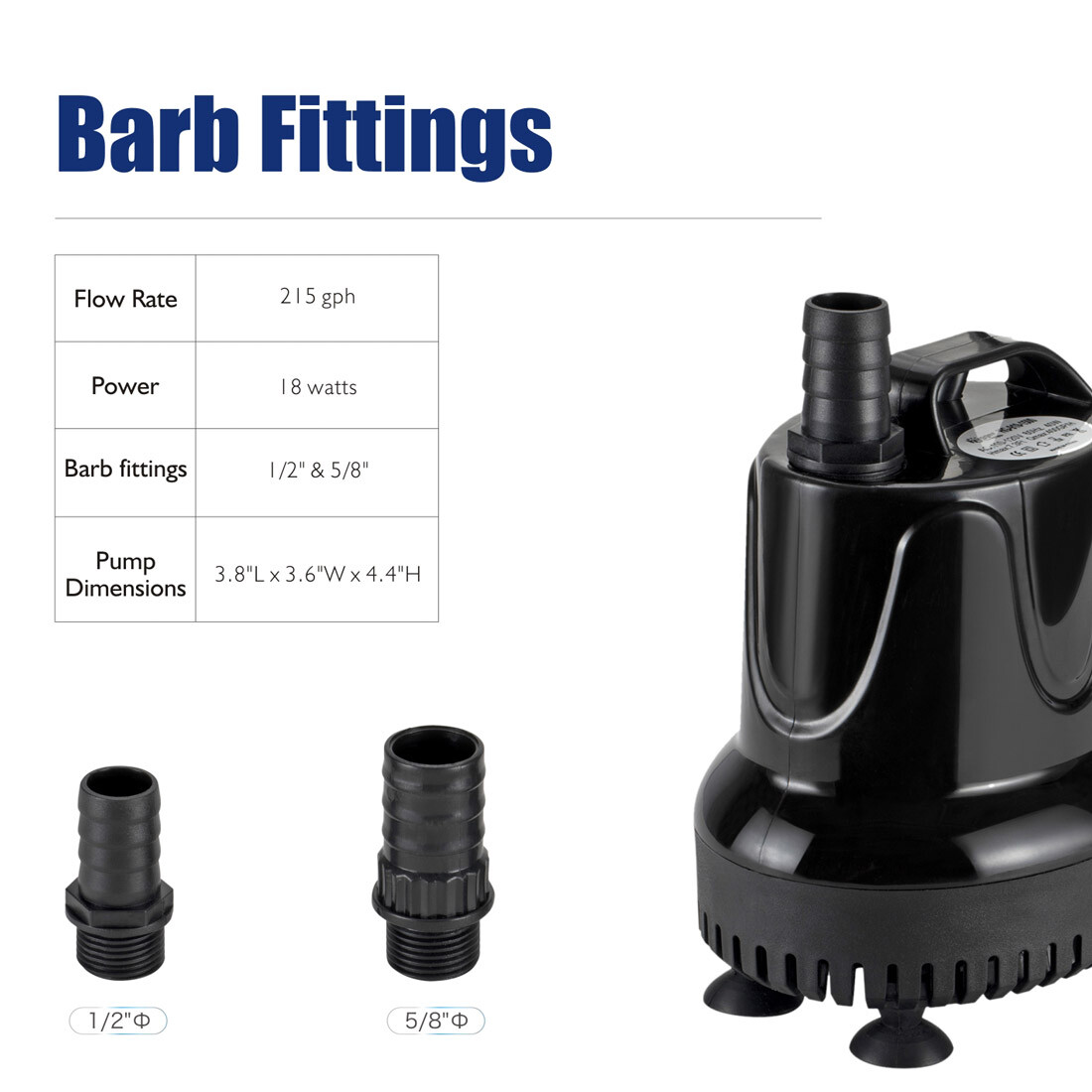 hygger 1060 GPH Submersible Water Pump, Pond Fountain Pump, Aquarium Fish Tank gallery