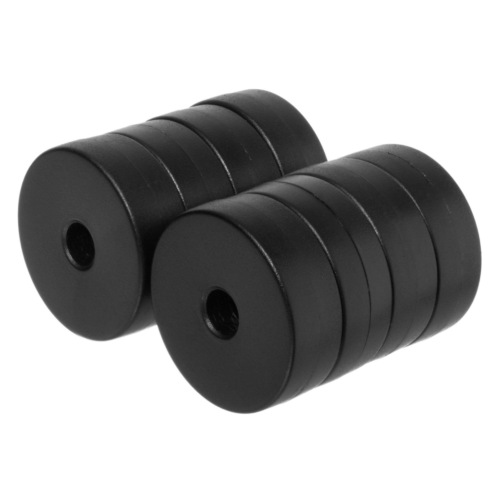 3/4 x 1/4 Inch Neodymium Countersunk Magnets N52 with Black Plastic (8 Pack) gallery