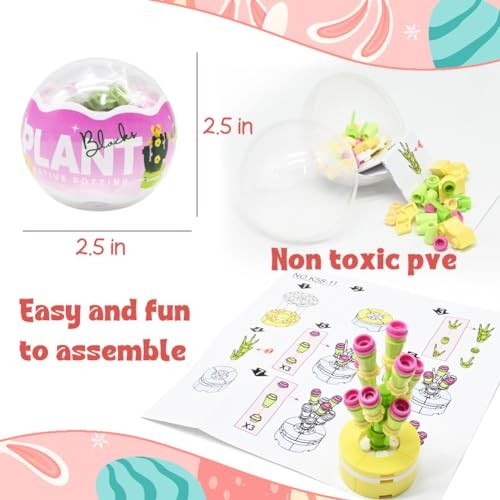 WODMAZ 12Pcs PreFilled Easter Eggs with Plant Building Blocks, Surprise Eggs gallery
