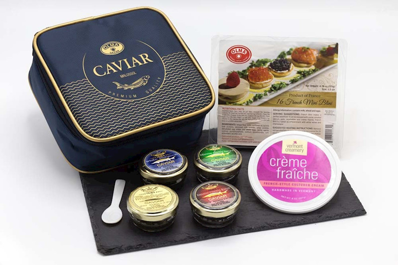 Imperial Black Caviar Gift Set (Beluga, Osetra, White Sturgeon, Siberian Osetra) gallery