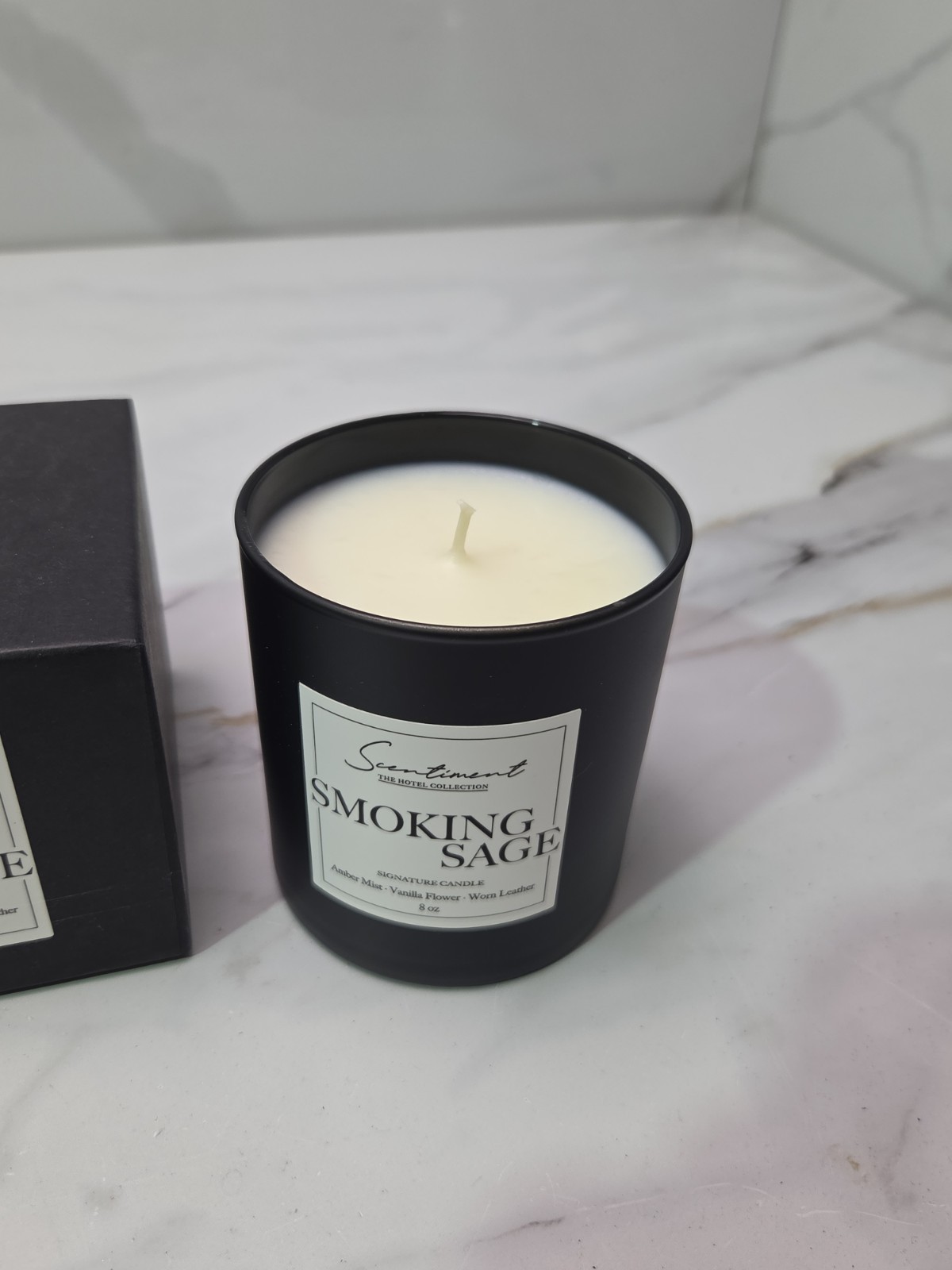 Scentiment Hotel Collection Smoking Sage Signature Candle 8oz gallery