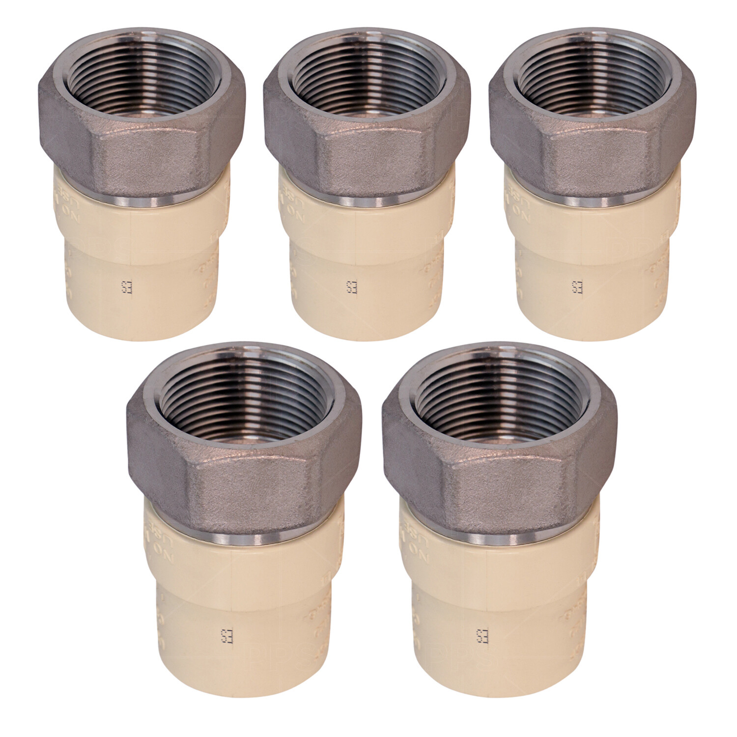 Midline Valve Female x CPVC Adapter Transition Pipe Fitting Stainless Steel 5 PK gallery