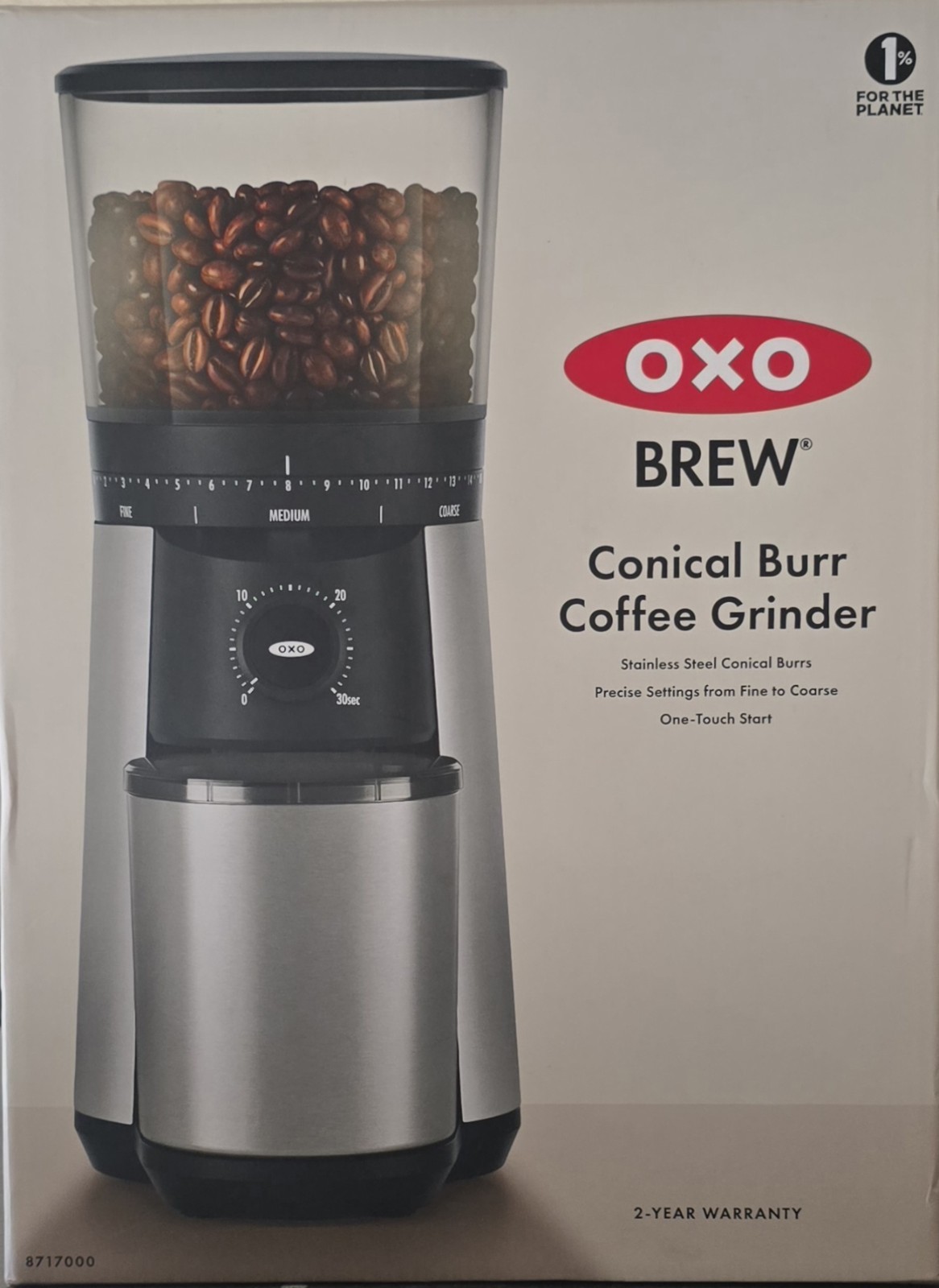 ​NEW OXO BREW Conical Burr Coffee Grinder - Stainless Steel - With 15 Settings gallery