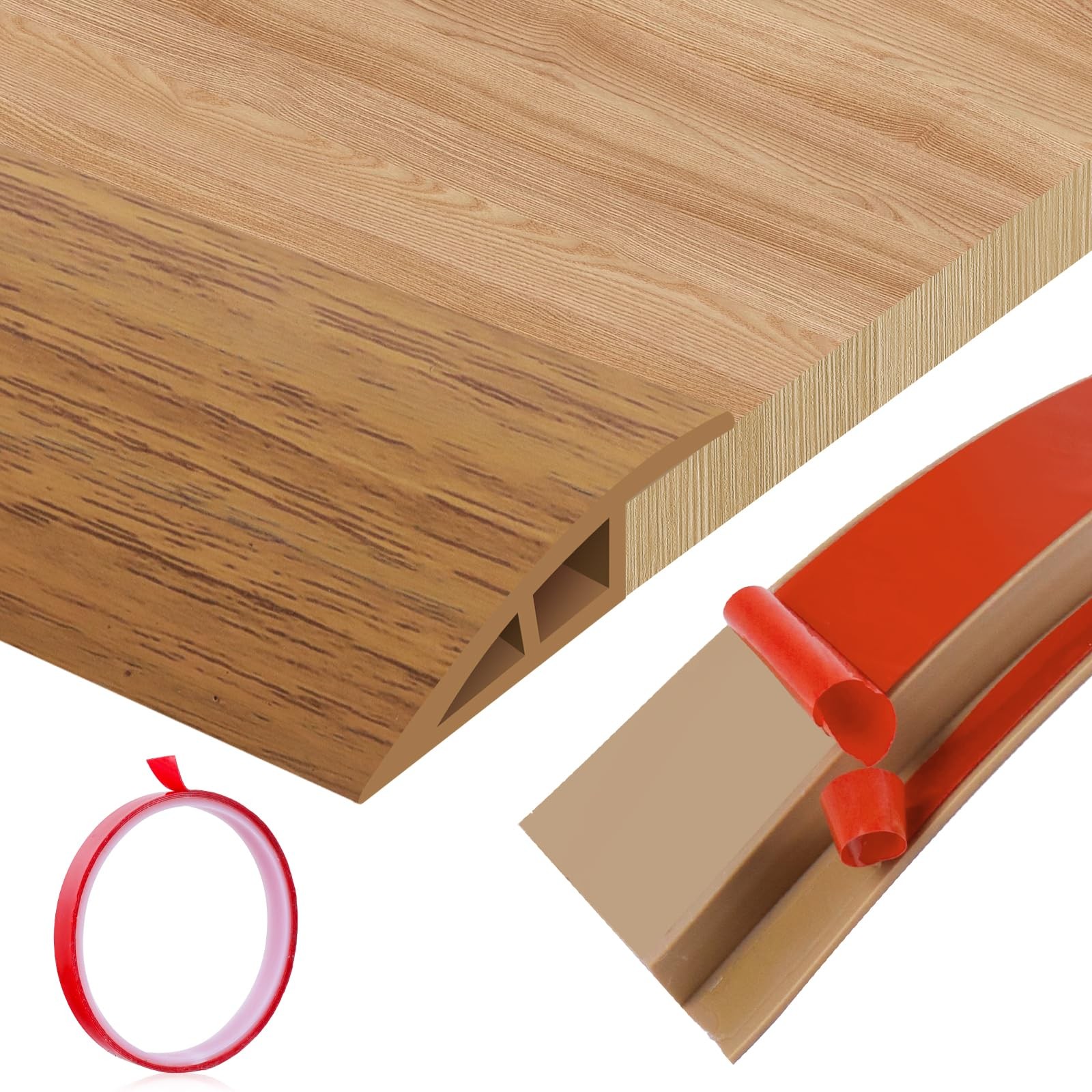 Floor Transition Strip Door Threshold Reducer Trim on The Edges Self Adhesive gallery
