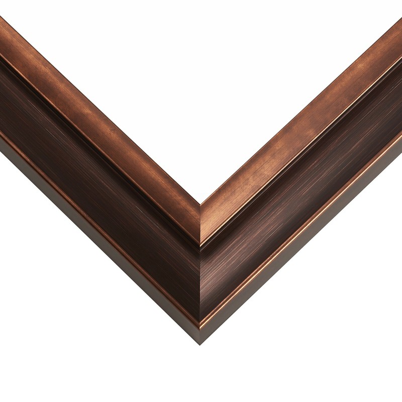 Craig Frames Ventura, 2" Wide Distressed Brushed Bronze Picture Frame gallery