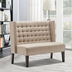 Modern Loveseat Settee Bench Sofa Upholstered Banquette Couch Living Room