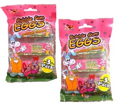 2pc Set 1.8oz/3pc Each BUBBLE GUM EGGS Mini Egg Cartons Easter Candy Treats
