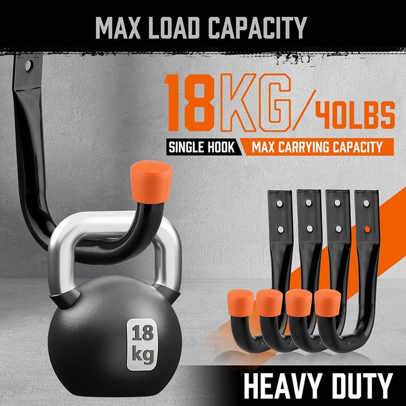 10PC Garage Utility Hooks 9" & 6” Wall Hook for Bikes Kayak and Hanging Ladders gallery