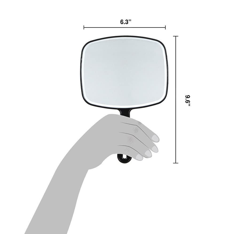 Hand Held Mirror Extra Large For Barber Lady Makeup Beauty Cosmetic With Handle gallery