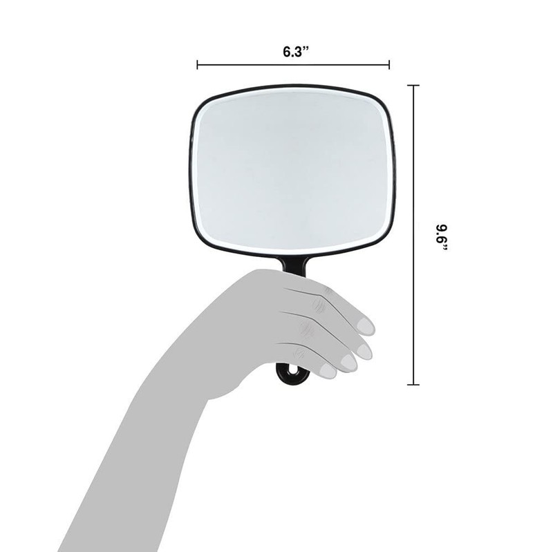 Hand Held Mirror Extra Large For Barber Lady Makeup Beauty Cosmetic With Handle gallery