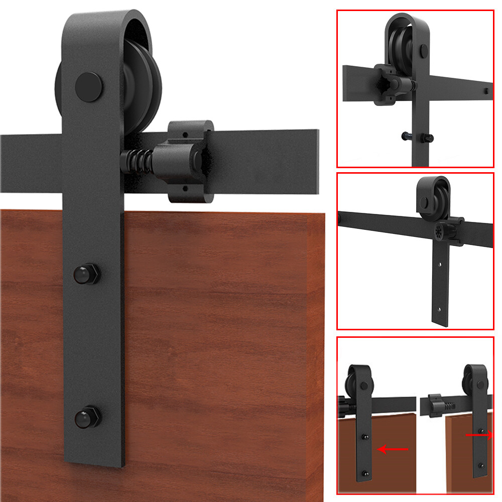 4FT-20FT Sliding Barn Door Hardware Track Kit Modern Closet For Hang 1/2 Door gallery